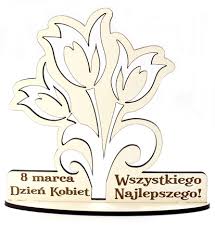 Drewniany prezent na dzień kobiet